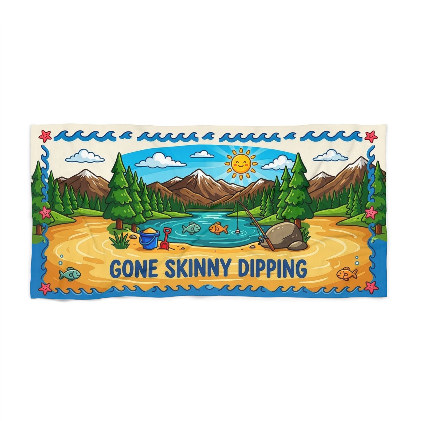 Gone Skinny Dipping Microfibre Beach Towel